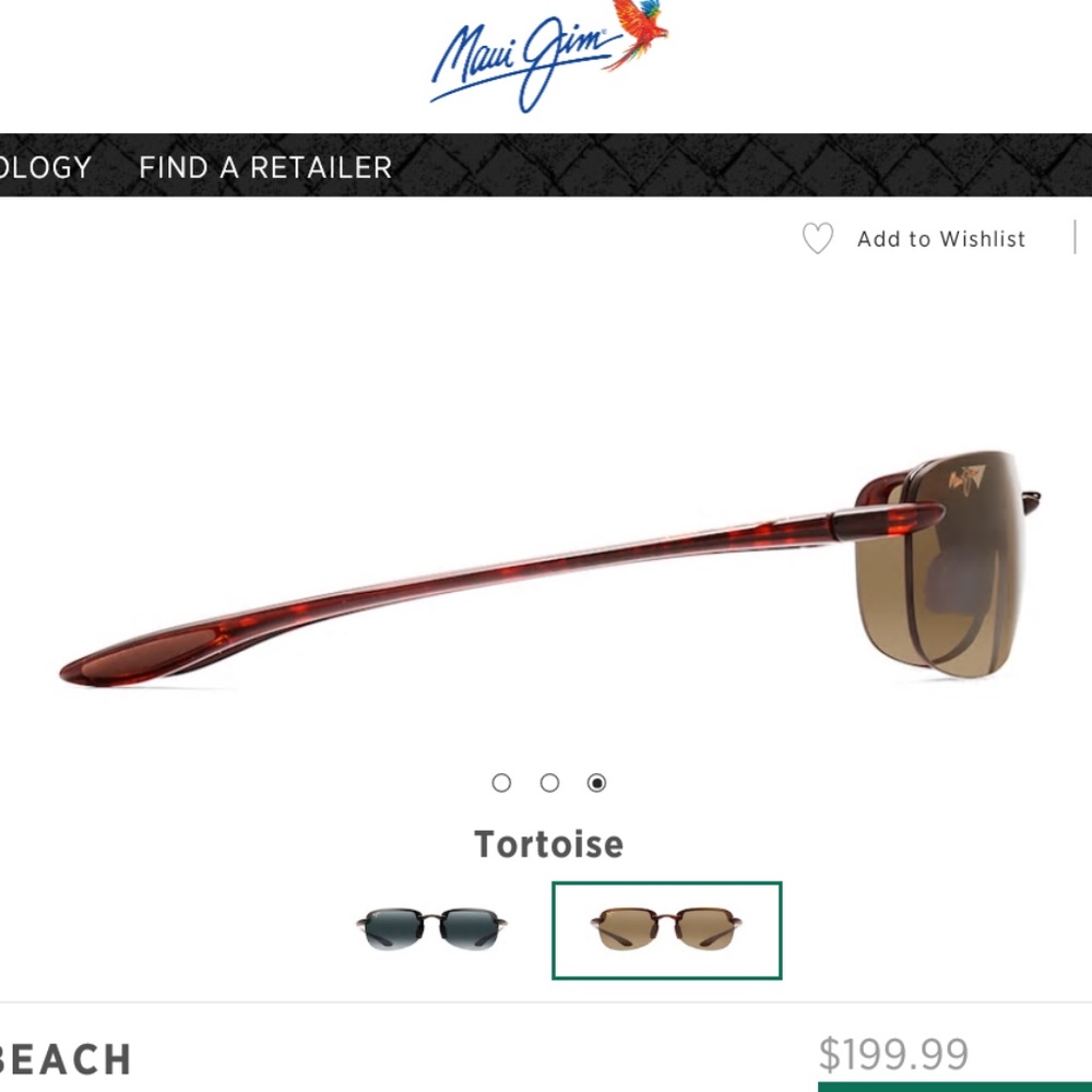NWT Maui Jim tortoise Sunglasses patented Lens